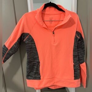 Sweaty Betty Bright Coral 1/4 Zip Fleece Pullover